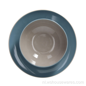 Nieuwe Design Color Glaze Dinerplaten Set